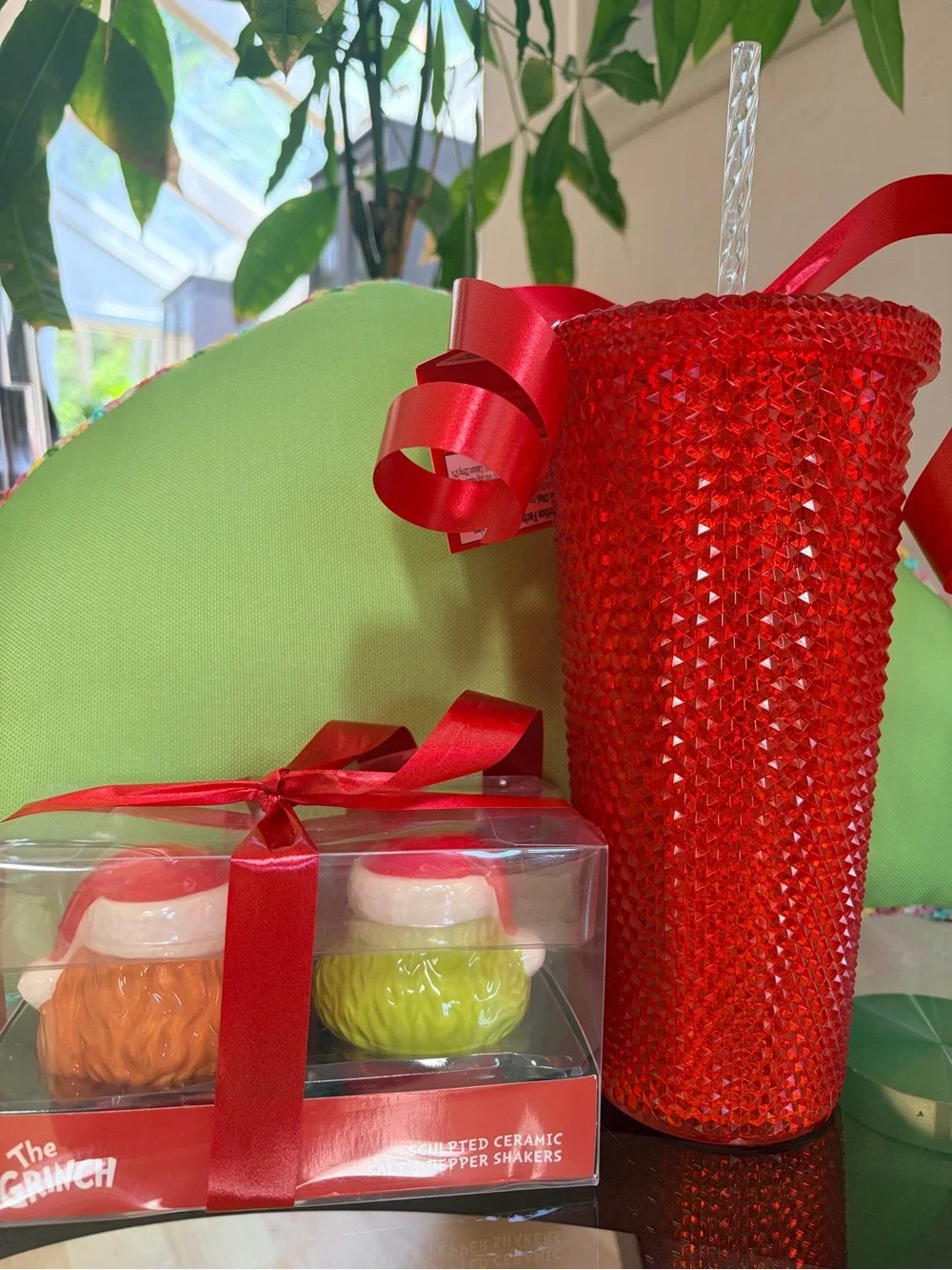 The Grinch Tumbler + Salt & Pepper Shakers Bundle